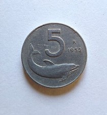 MONETA 5 LIRE CINQUE DELFINO