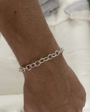 Bracciale catena acciaio inox