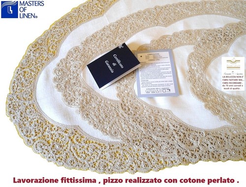 Centri pezzi lino - 6, pizzo