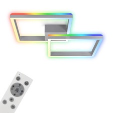 Plafoniera LED alluminio 64x64cm 34W CCT 2700K-6500K RGB retroilluminazione telecomando