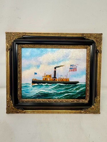 Quadro incorniciato battello - , a