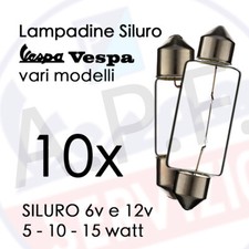 LAMPADINE SILURO VESPA 10 p.z.  6v e 12v (scegliere il tipo nella tendina)