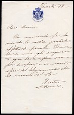 Autografo del garibaldino - , e