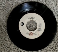 U2  WITH OR WITHOUT  YOU PROMO Juke box Italy 45 7" RARE