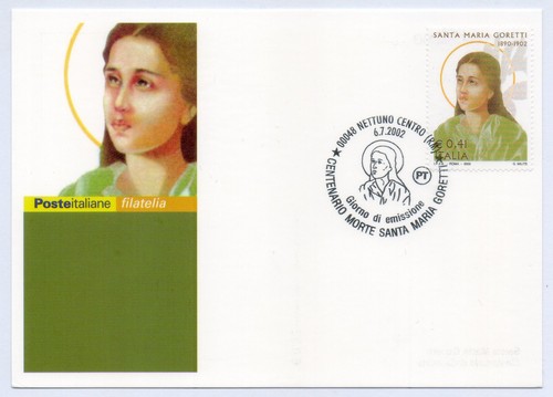 Santa maria goretti cartolina - maria,
