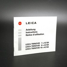 Leica Trinovid 8x42, 7x42, 10x42 BA binocolo manuale istruzioni