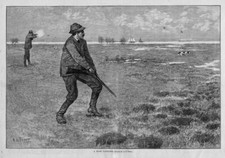 HUNTING, TIGHT CARTRIDGE BY A. B. FROST, BIRD HUNTING