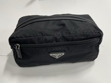 Prada Re-Nylon and Saffiano leather travel pouch Black 2N0029 Toiletry Dopp Kit