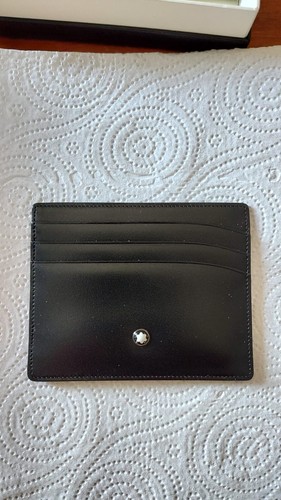 Montblanc black leather - black, porta