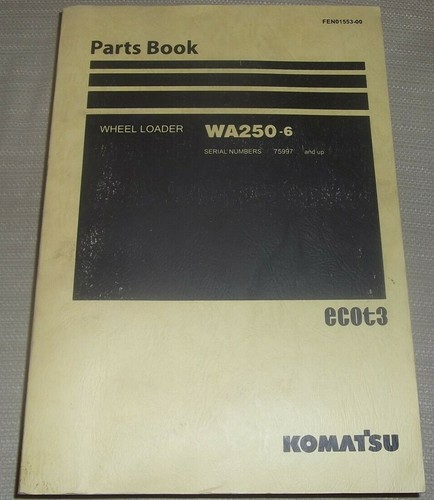 Manuale parti komatsu wa250 - manuale,