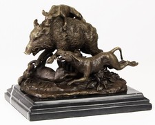 Scultura in bronzo cane