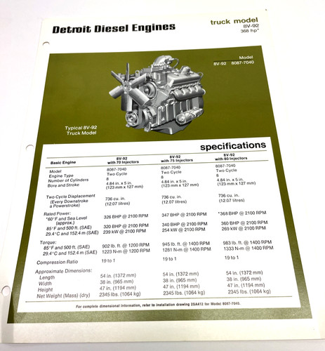 Brochure motore camion - , pesante