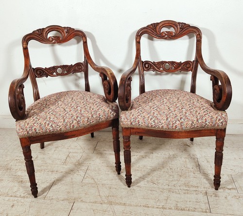 Antica coppia poltrona impero - poltrona,