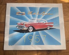 1957 Chevy Belair Wall Art Man Cave Garage 367/500 Firmato Edizione Limitata
