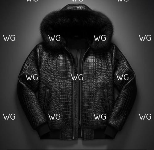 Bomber pelle alligatore - in,
