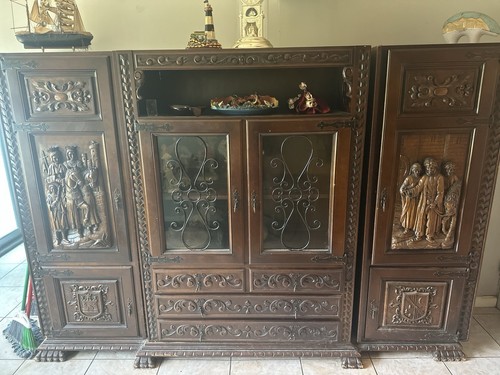 Hand carved credenza - hand, or