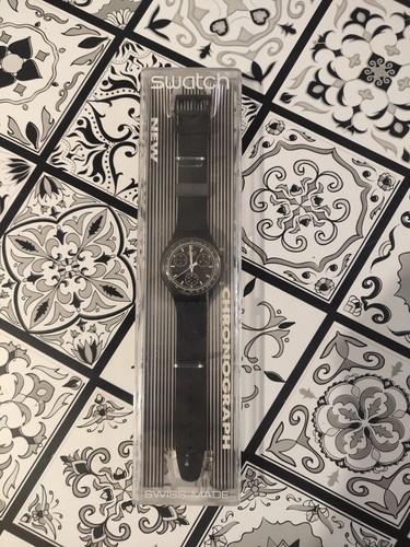 Swatch chrono scb100 black - chrono,