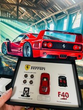 Espositore modellini Ferrari F40 incorniciato da collezione scala 1:64 - cornice da parete pressofusa