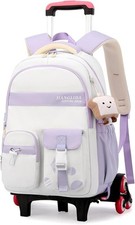Zaino con Ruote per Ragazze, Cartella a Rotelle per Ragazze della Scuola Element