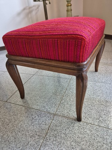 Sgabello poggiapiedi vintage