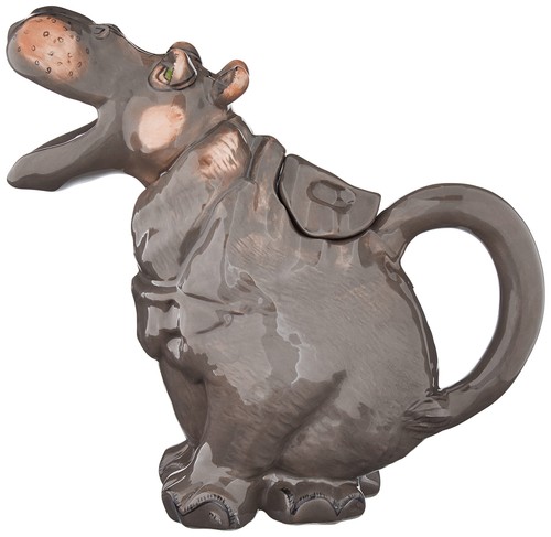 Teiera ippopotamo ceramica - ippopotamo, in