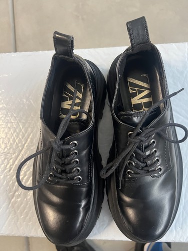 Scarpe oxford zara donna nere - oxford,