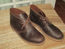 Stivali Chukka Desert CLARKS BUSHACRE in pelle nabuk cera d’api marrone da uomo taglia 13 M