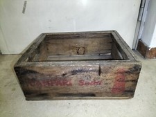 Vecchia Cassa Cassetta in Legno Vintage Pubblicitaria Aperitivo Campari Soda