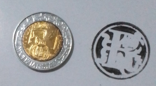 Moneta 500 lire polizia - lire,