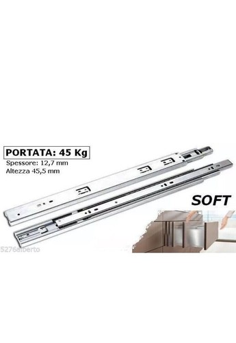 Coppia guide per cassetti soft - coppia,