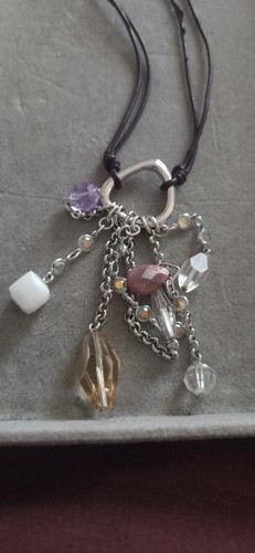Collana pendolo swarvoski - e,