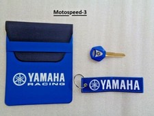 porta documenti yamaha  blu  + portachiavi + chiave 