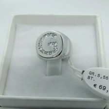 Anello argento 925(rodiato) Con INIZIALE