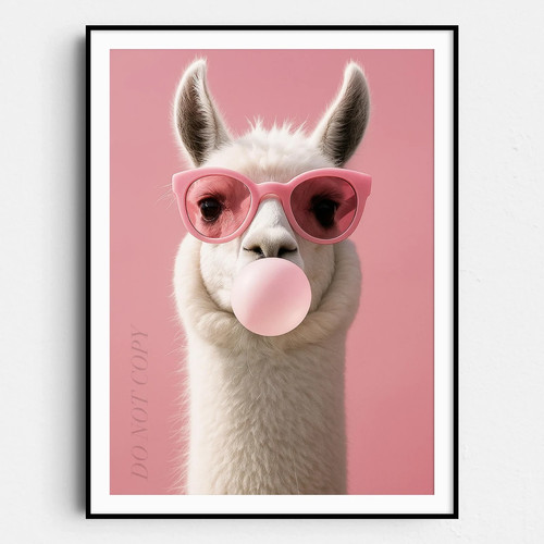 Lama con occhiali sole rosa - lama, da