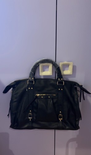 Borsa ecopelle nera - ecopelle, con