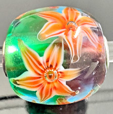 Rara canna Trollbeads argento