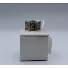 Anello Tuum Animae Ave Maria Argento Rodiato con rubini rossi misura 16