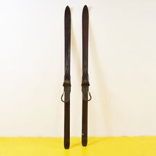 coppia di sci in legno vintage lamborghini