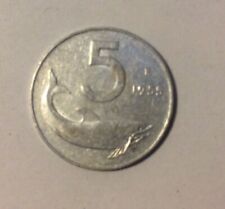 Moneta rara 5 Lire Delfino del