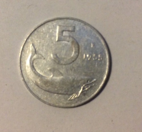 Moneta rara lire - delfino, del