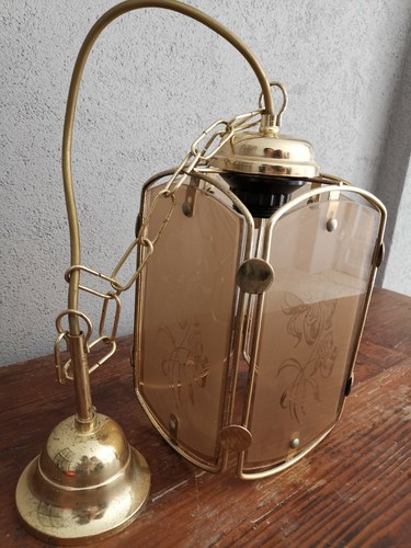 Lampadario vetro decorato - lampadario,