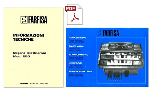 Farfisa 250 service - service, manual