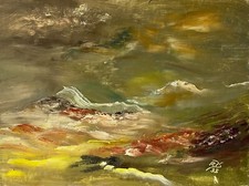 Quadro a Olio Paesaggio Nella