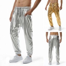 Mens Metallic Shiny Pants