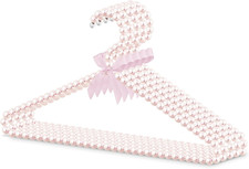 Confezione Da 5 Grucce Con Perline Di Perle Finte, Eleganti Appendiabiti per Ves