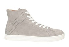 HOGAN REBEL 41,5 7,5 NUOVE ORIGINALI Scarpe da uomo ragazzo pelle grigie bianche