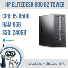 HP Elitedesk 800 G2 TWR Core i5-6500 DDR4 Ram 8Gb SSD 240Gb Desktop PC  GRADO B