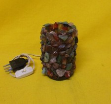 ✅ LAMPADA IN PIETRE DURE PARALUME MOSAICO ANNI 60 TABLE LAMP VINTAGE - 4001