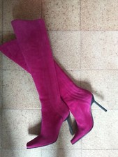 Stivali color fucsia alti