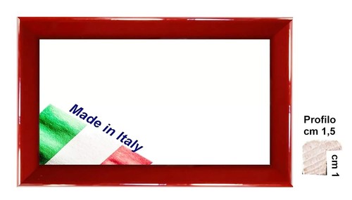Cornice rossa legno con - cornice,